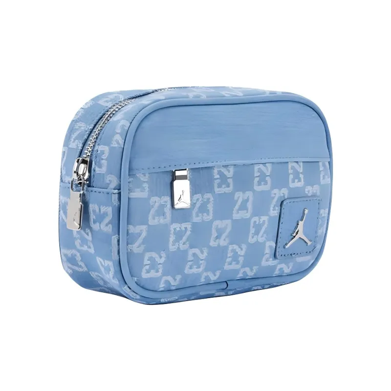 Jordan Monogram Cotton Crossbody Bag Regular Unisex Denim Blue-1
