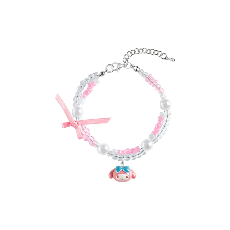 Sanrio My Melody Bowknot Cartoon Multicolor Cute Princess On The Run Beads Lanyards-0