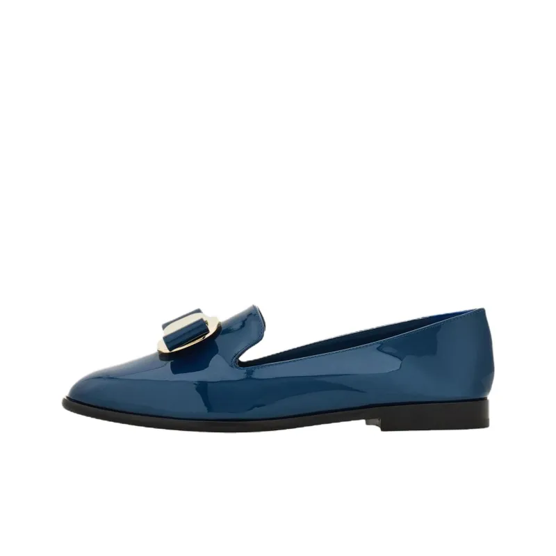 FERRAGAMO Vara Casual Single Shoes Women's Blue-0