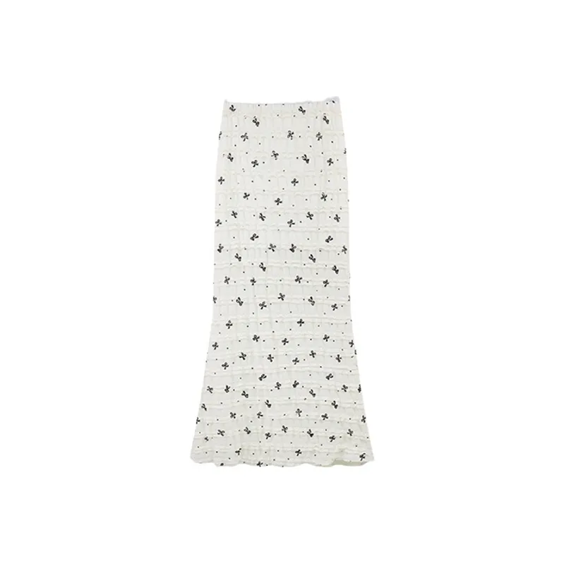 SISC Casual Long Skirts Women's White-1