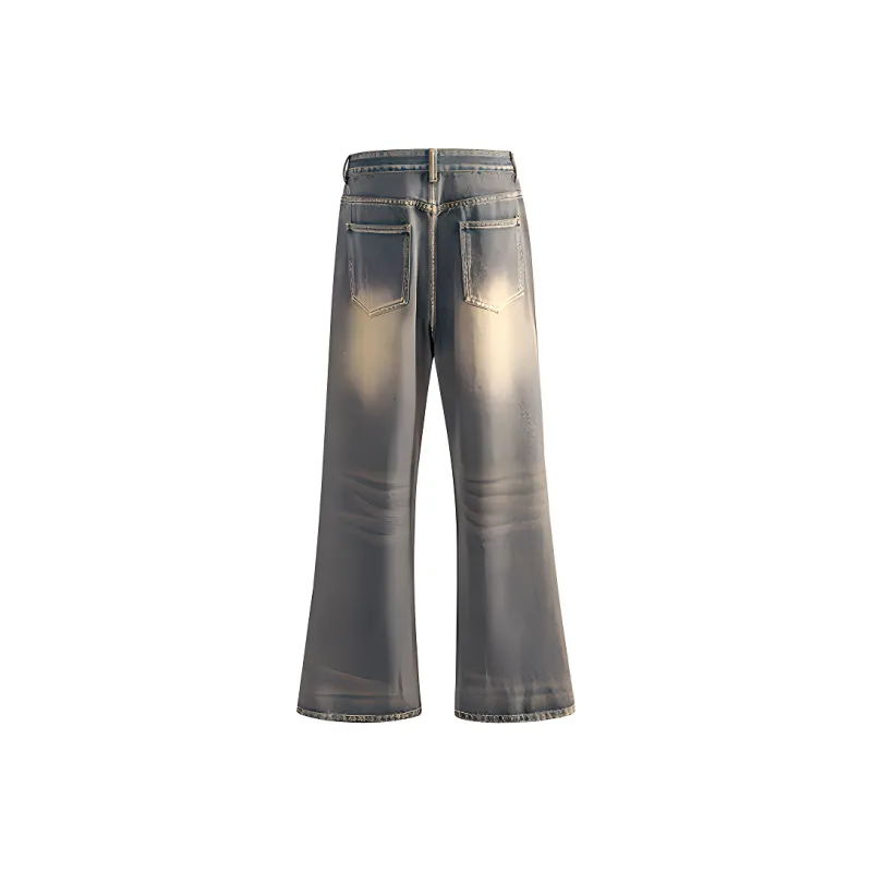 HKRXEC Jeans Men Vintage Blue-1