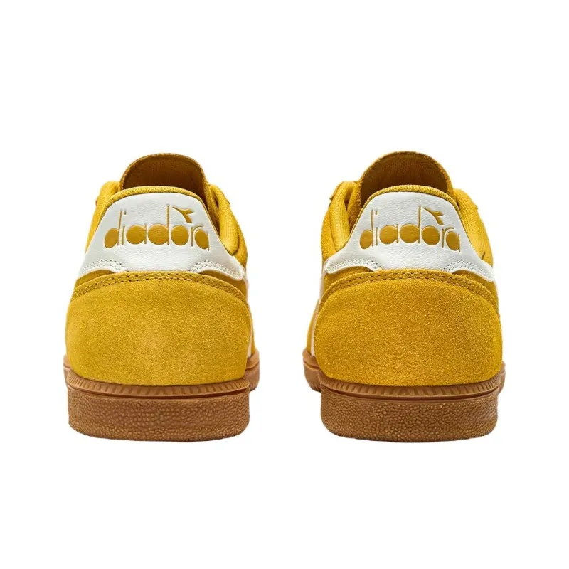 Diadora Anti Slip Wear Resistant Low Top Skateboard Shoes Men's Yellow-4