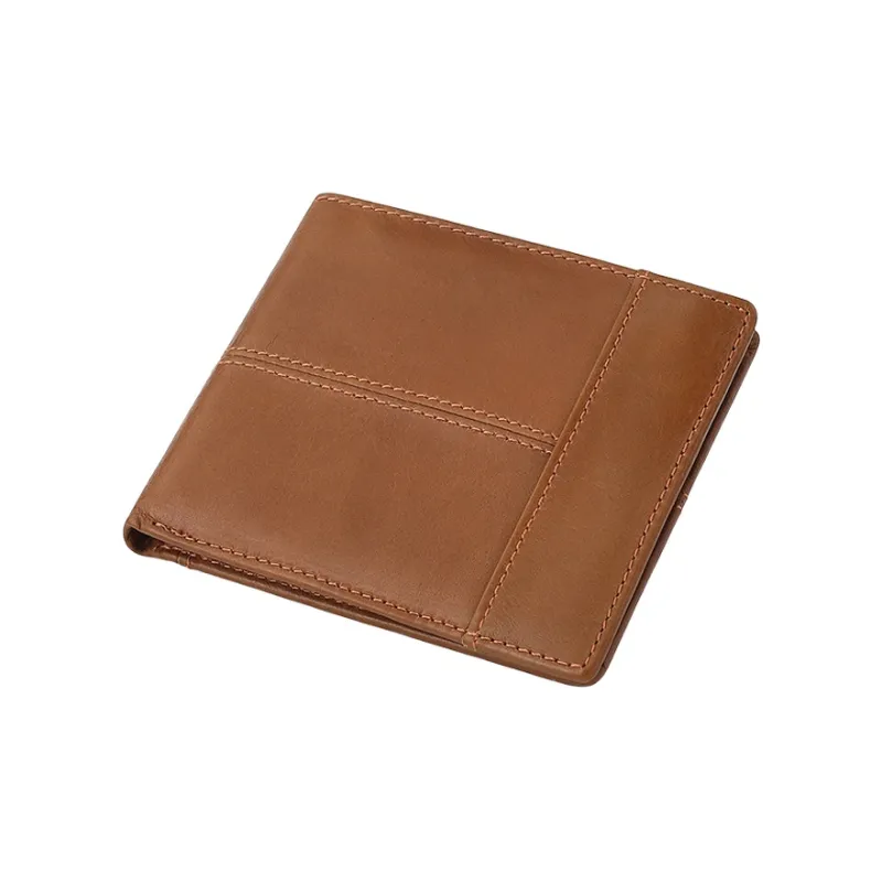 Yalu Polyester With Cow Leather Wallet Men's Black/Brown/Coffee-1