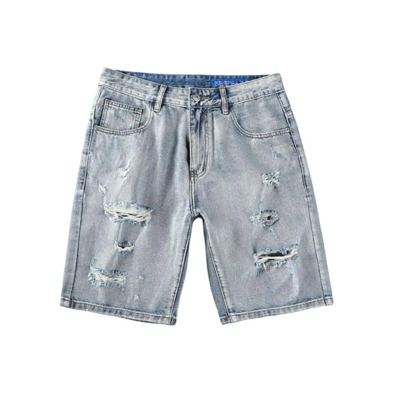 SNOW FLYING Denim Shorts Men Pink/Blue-0