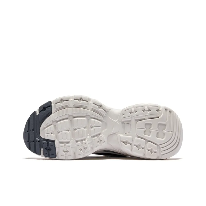 Erke Hongyu 2.0 Abrasion Resistant Breathable Low Top Chunky Sneakers Women's Microcrystal White Bright Silver-4