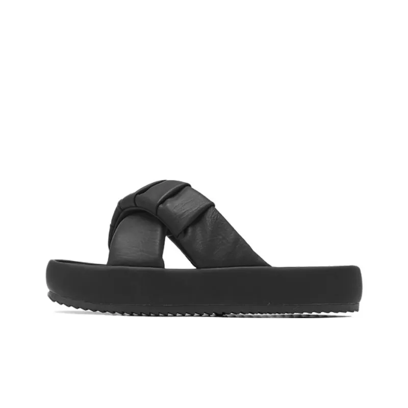 AGSDON Slide Slippers Women's Beige/Black/Yellow-14