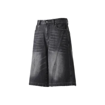 HLPT Denim Shorts Unisex Black