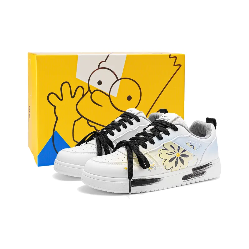The Simpsons Anti Slip Wear Resistant Low Top Skateboard Shoes Unisex-35