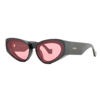 LOEWE Injection Molded Nylon+Metal Cat Eye Sunglasses Women's Black