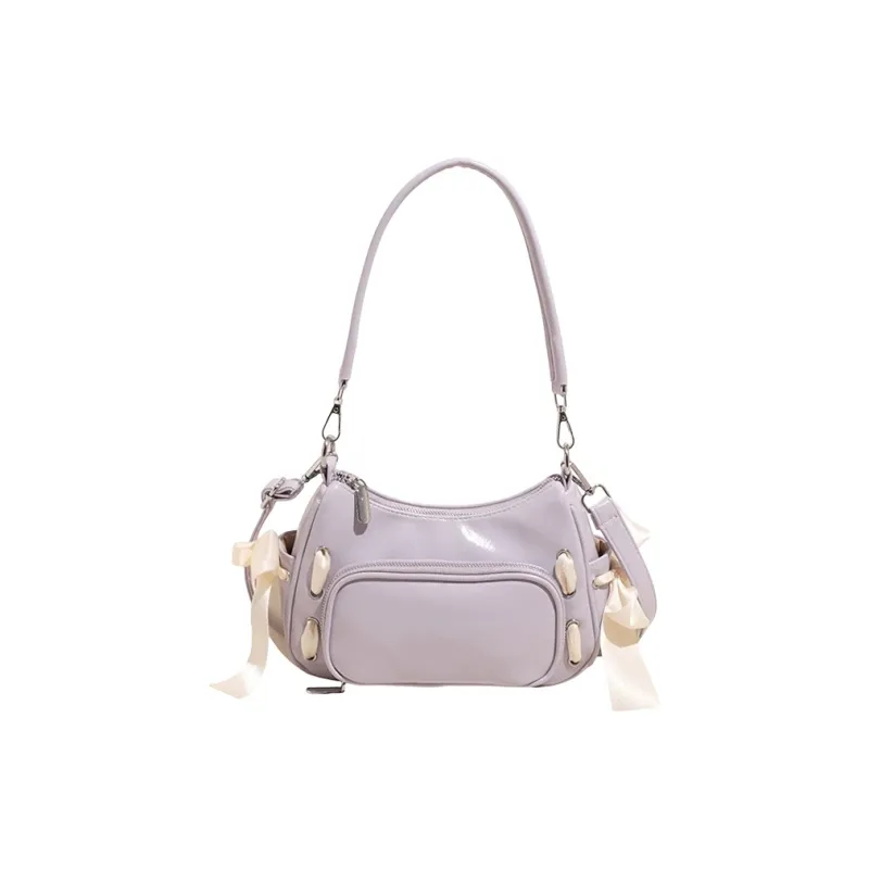 MARKANGARO PU Portable Underarm Shoulder Bag Women's Blue/Purple/Pink/Black/White-7