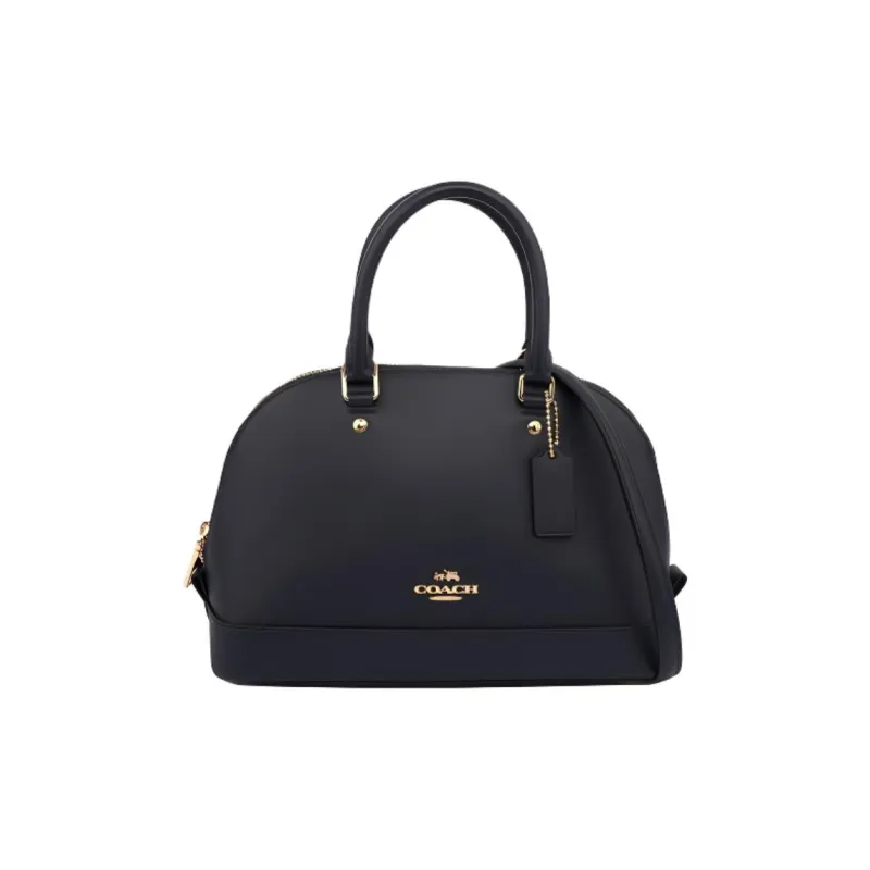 COACH Sierra Leather Dome Bag Handbag Shoulder Bag Crossbody Bag Mini Women's Blue Black-0