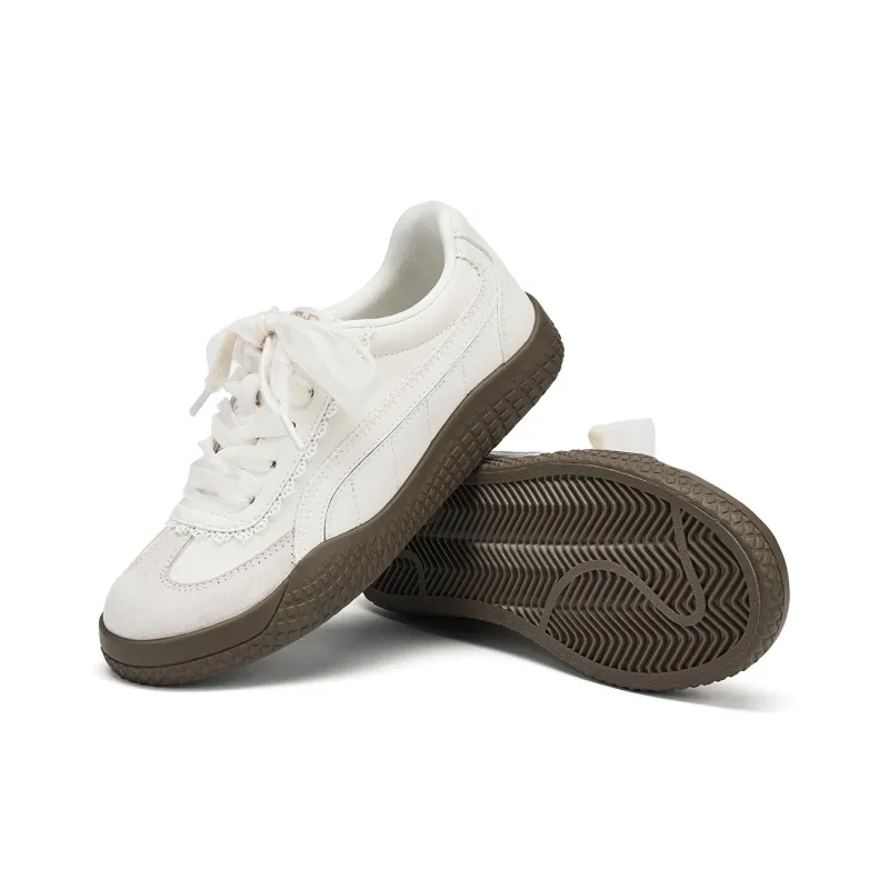 Hotwind Cream Lace Series Anti Slip Wear Resistant Low Top Casual Shoes Women's-12