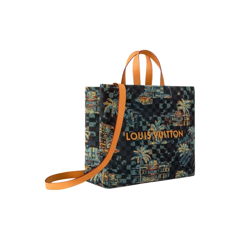 LOUIS VUITTON Damier Dual Controller Tote Bag, Shopping Bag, Shoulder Bag, Crossbody Bag, Handbag Trumpets Unisex Black-1