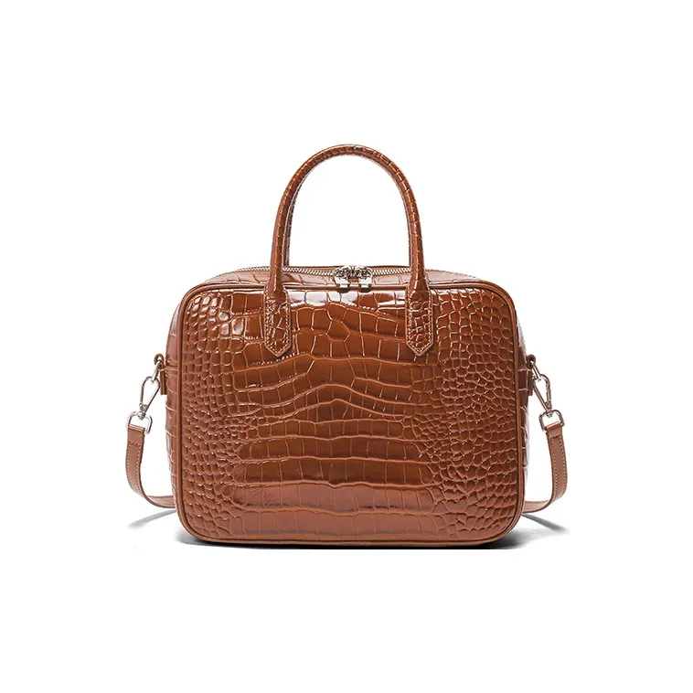 Old Man's Head Cow Leather Handbag Regular Women's Black/Red/Brown-9