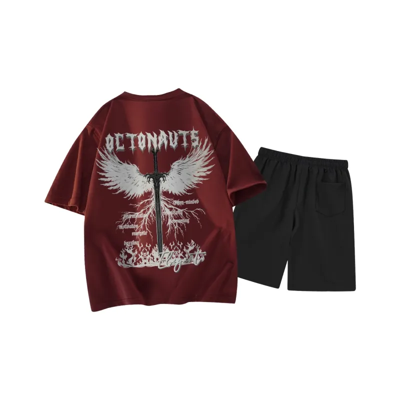 Small Columns Under The Sea Clothing Sets Unisex-20