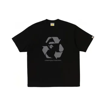 A BATHING APE Recycle Motif Relaxed Fit Tee