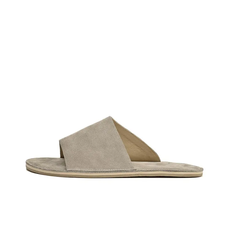 Brounvanm Rubber Sole Slide Slippers Men's Gray-0
