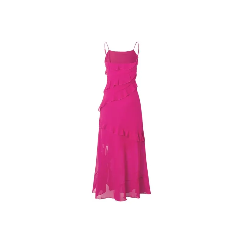 DOKZB Slip Dresses Women's Rose Red-1
