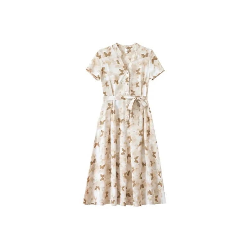Mu Qingqing Short Sleeved Dress Women's-0
