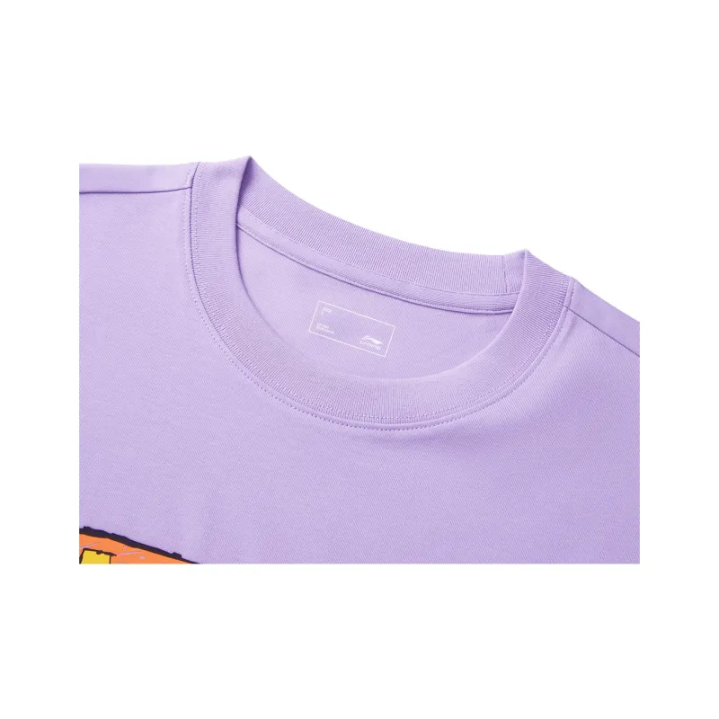 LiNing Sports Life Collection T Shirt Men's Light Blue Purple-2
