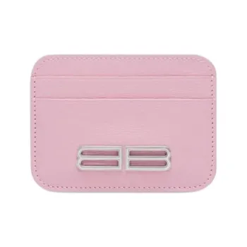 Balenciaga Calfskin Card Holder Women's Pink