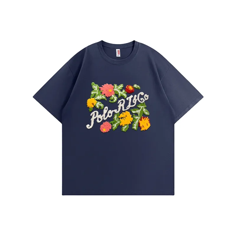 HOKLV T Shirts Unisex Navy Blue-0