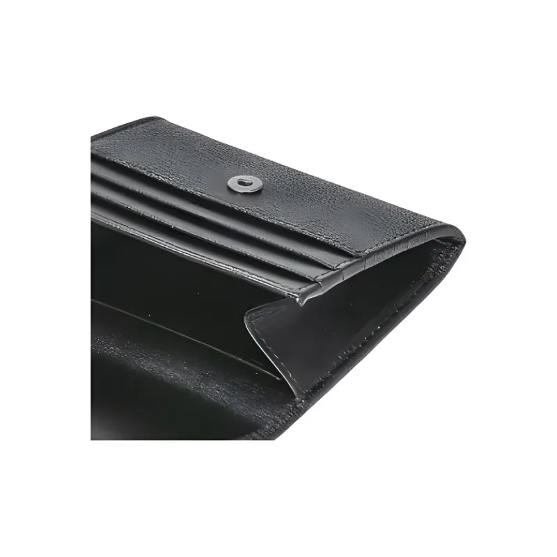 BVLGARI Calfskin Wallet, Card Holder Men's Black-4