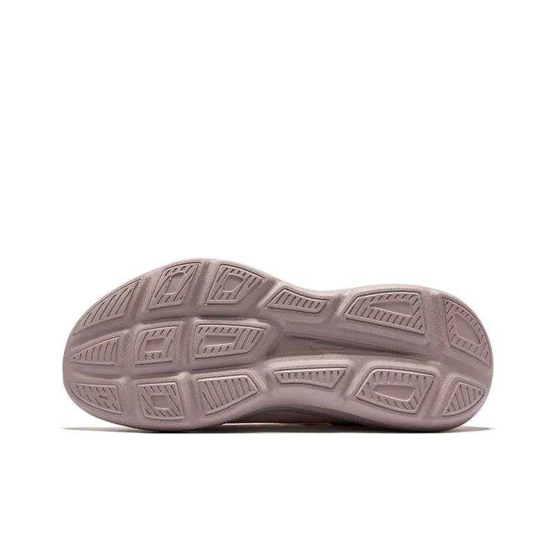 Erke Cloud Motion Running Shoes Women's Low Top Unbleached Original Color Yam Gray-4