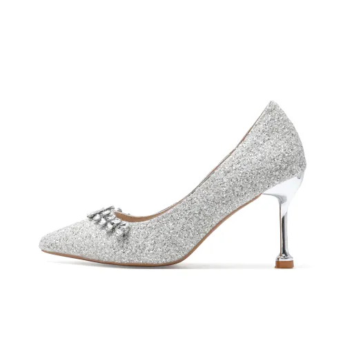 Take The Qin High Heels Women's Silver