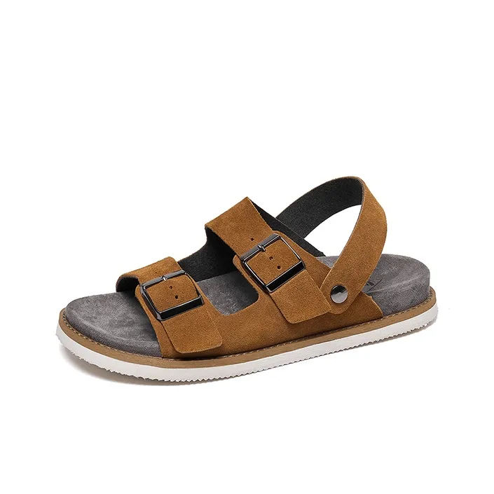 Lee Cooper Beach Sandals Men Yellow Brown/Jasper-1