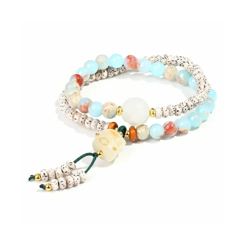 ZHOUDIWANG Star Moon Bodhi Seeds Bracelets Unisex-5