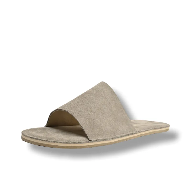 Brounvanm Rubber Sole Slide Slippers Men's Gray-4