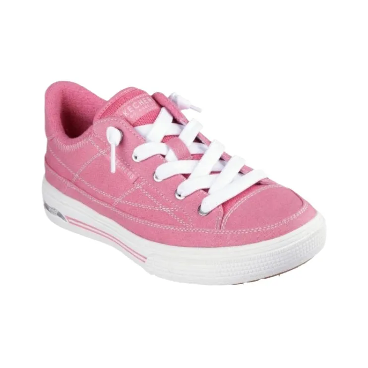 Skechers Arch Fit Arcade Arcata Low Top Skateboard Shoes Women's Pink-3