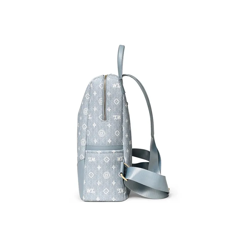 Teenmix PVC Backpack Regular Women's Coffee/Ecru/Sky Blue-16