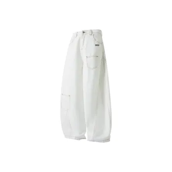 Double Dealer Jeans Unisex White