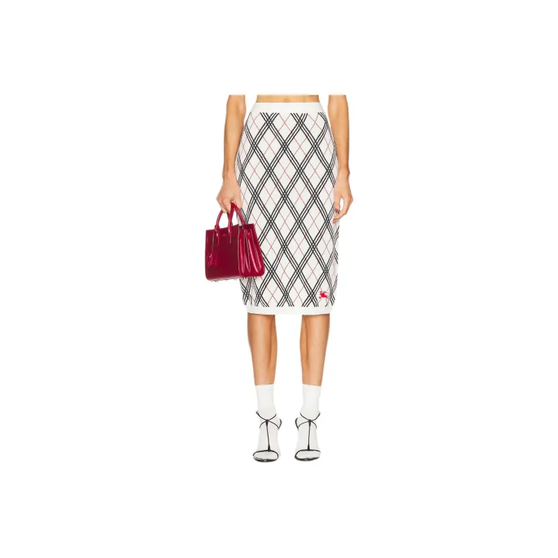 Burberry Casual Long Skirt Women's White-0