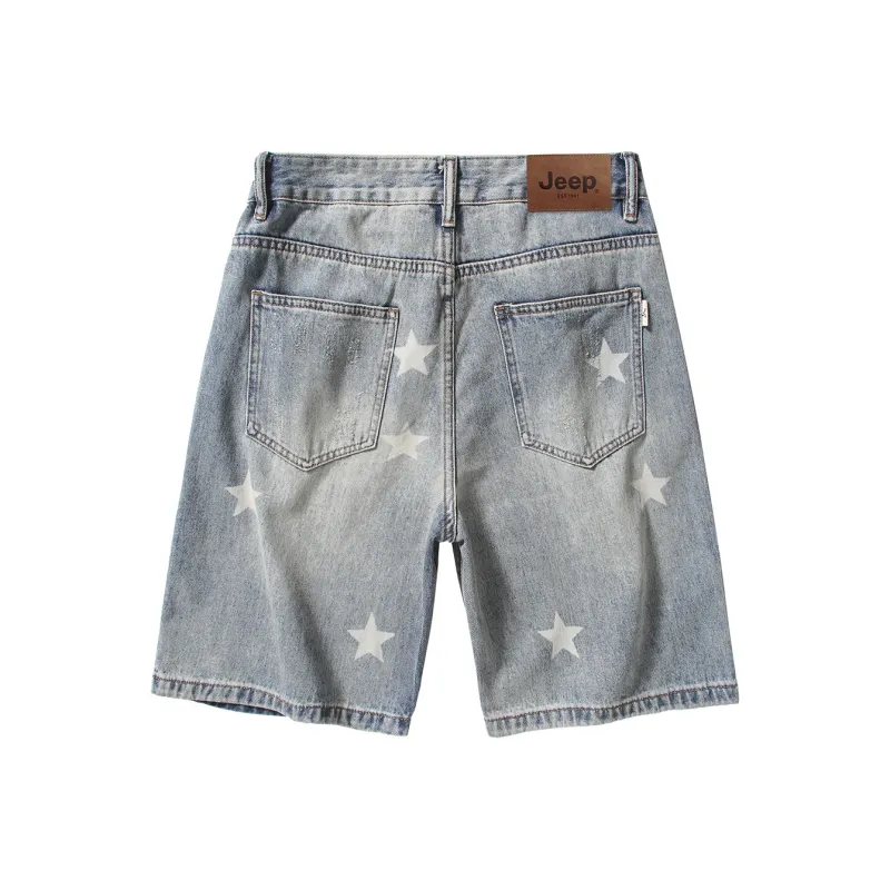 Jeep Denim Shorts Unisex P75DMWNE87 Blue-1