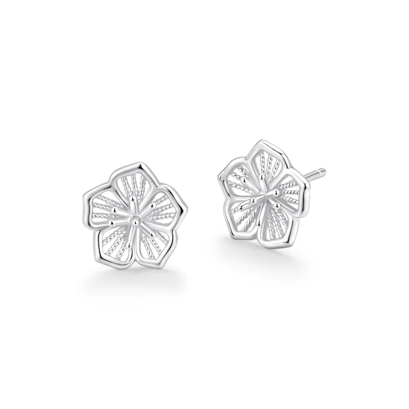 ZSY S925 Silver Stud Earrings Women's-0