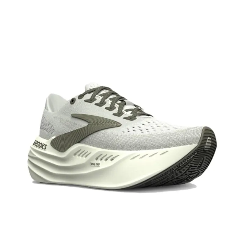 Brooks Glycerin Ma Anti Slip Wear Resistant Low Top Running Shoes Men's Light Gray Green-2