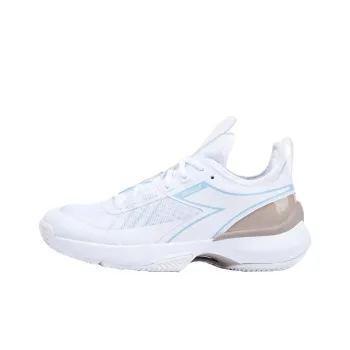Diadora Anti Slip Wear Resistant Low Top Tennis Shoes Women's White