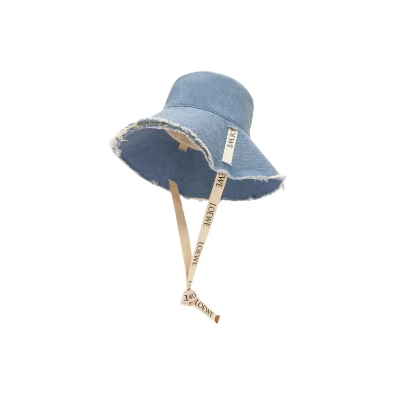 LOEWE Cotton Bucket Hats Women's Blue-1