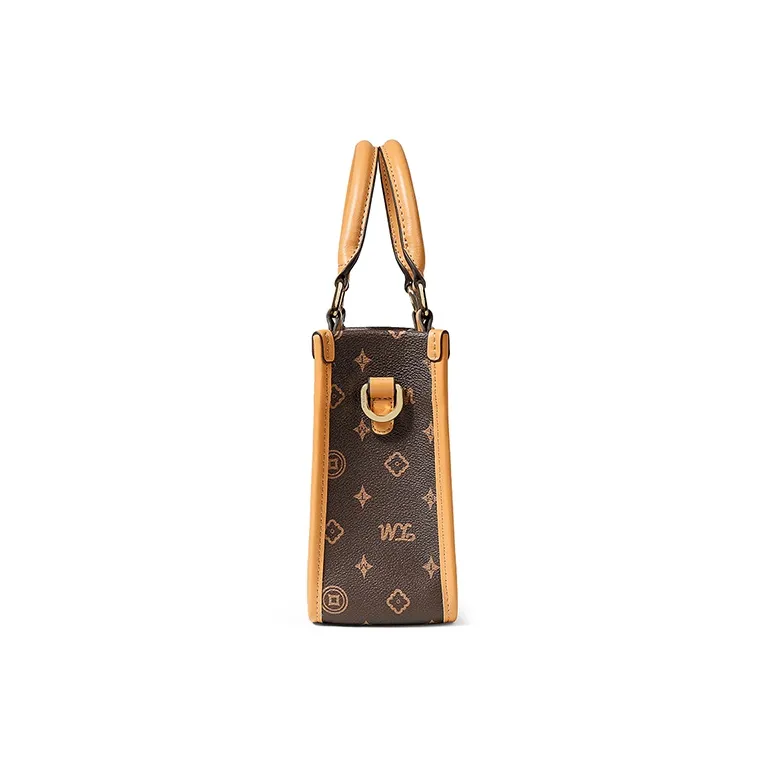 Teenmix PVC Crossbody Bag Small Square Bag Shoulder Bag Handbag Regular Women's Coffee/Ecru/Sky Blue-4