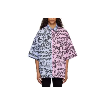 VERSACE Shirts Men Pink/Blue