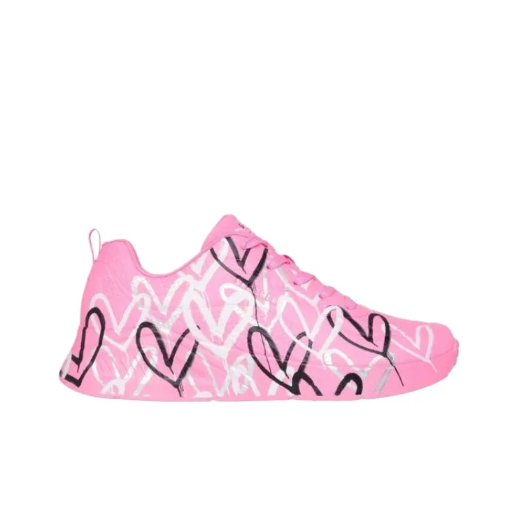 Jgoldcrown x Skechers Uno Low Top Running Shoes Women's Pink-1
