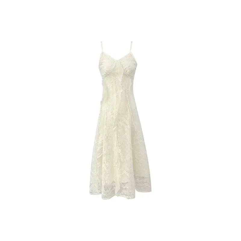 FLIM Slip Dresses Women's Apricot-0