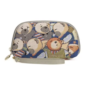 DANNYBEARJEANS Fabric Clutch Coin Purse Trumpets Unisex Starry Sky Bear Green