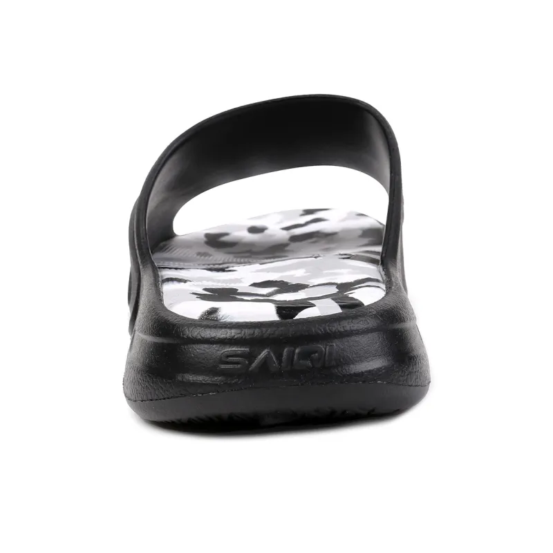 SAIQI EVA Slide Slippers Men's All Black-3