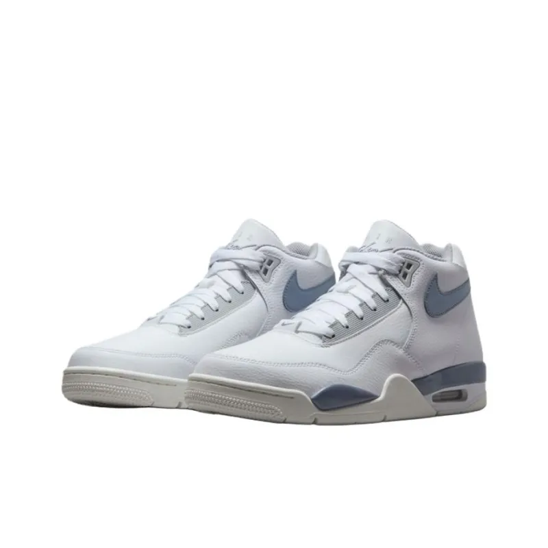 Nike Flight Legacy Mid Top Vintage Basketball Shoes Men's White-2