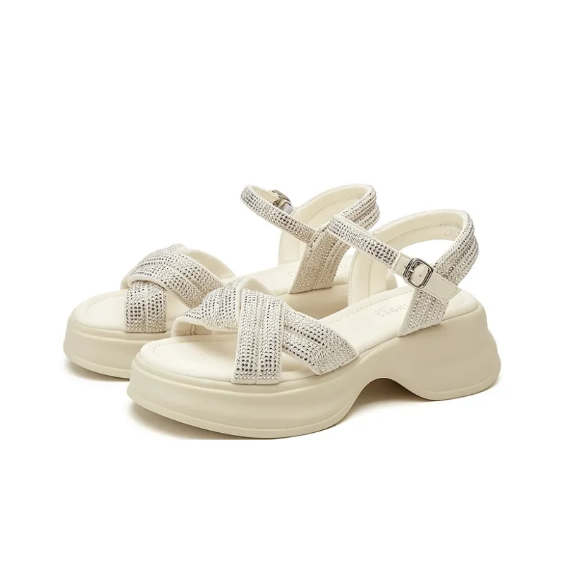 Jin Baichuan One Strap Sandals 5.5cm Women's-6