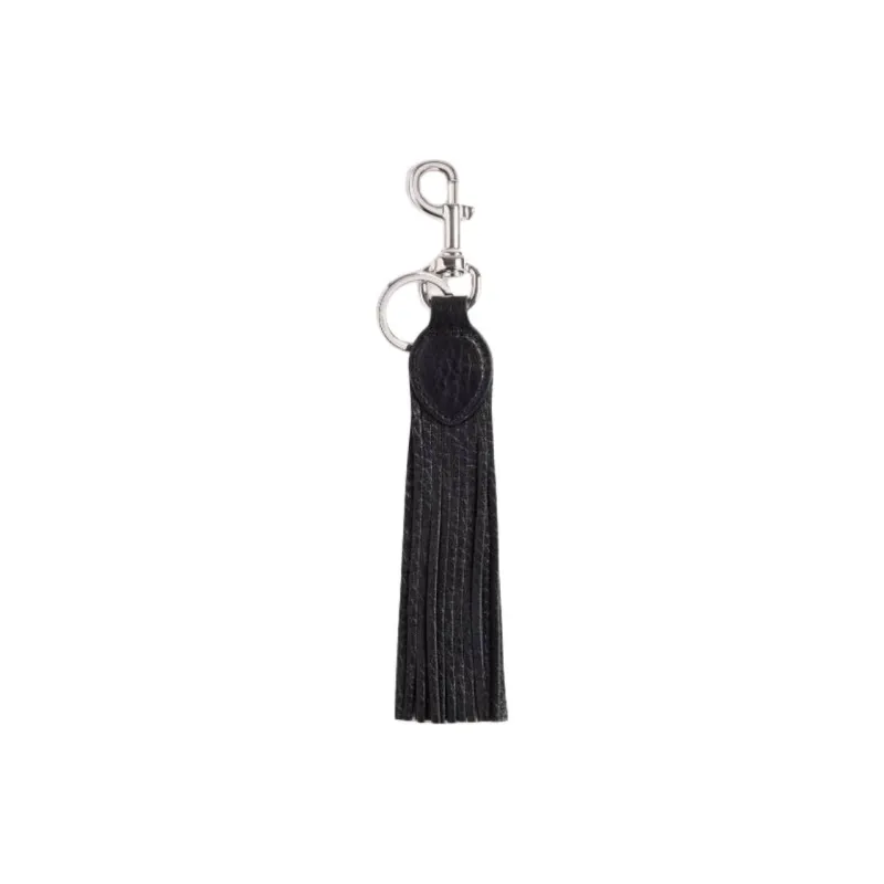 Valentino Calfskin Keychains Unisex Black-1